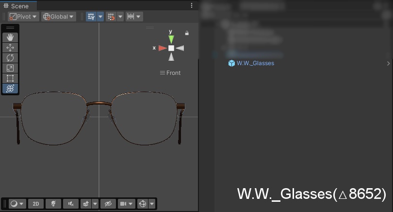 W.W. Glasses (Fan-made) ボストンスクエア型眼鏡