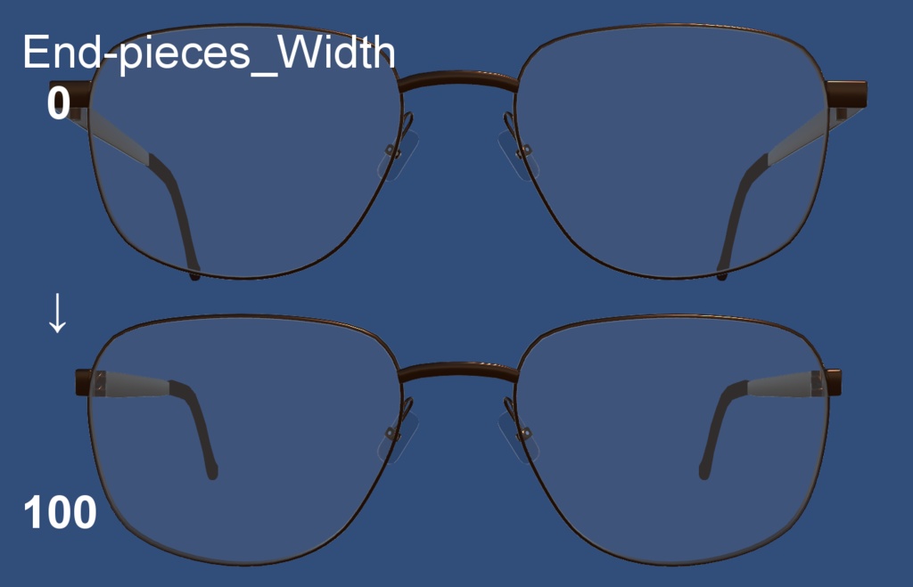 W.W. Glasses (Fan-made) ボストンスクエア型眼鏡