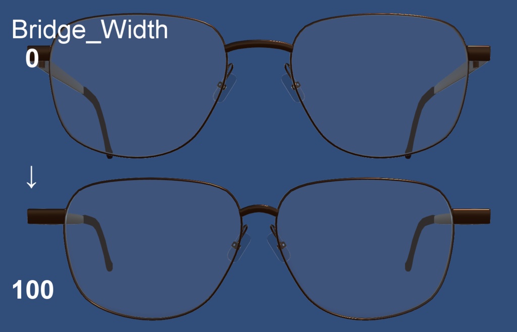 W.W. Glasses (Fan-made) ボストンスクエア型眼鏡