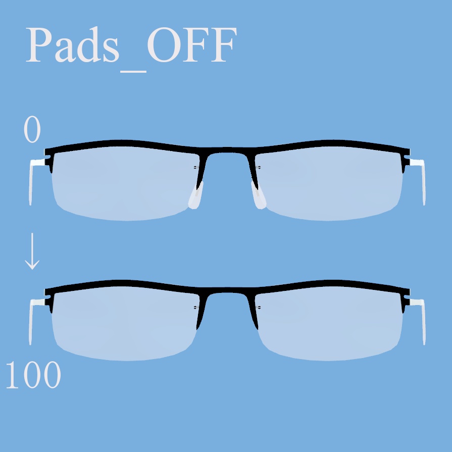 【Lapwing対応】NMI Glasses ハーフリムレス眼鏡