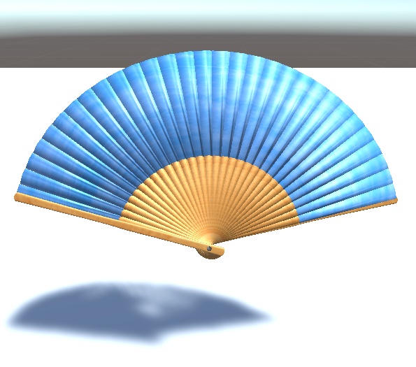 【3D素材】シンプルな5色の扇子