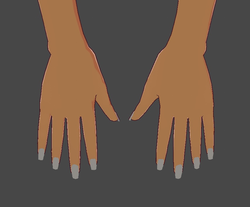 Vroid Square Nails Multiple Colors