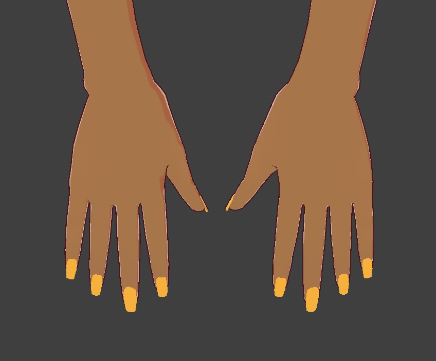 Vroid Square Nails Multiple Colors