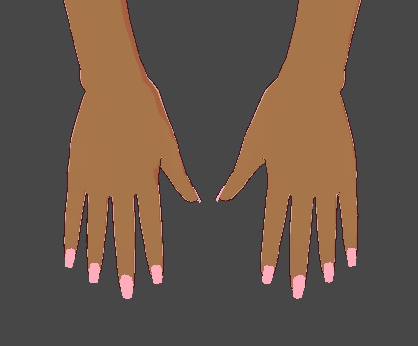 Vroid Square Nails Multiple Colors