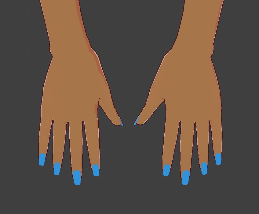 Vroid Square Nails Multiple Colors