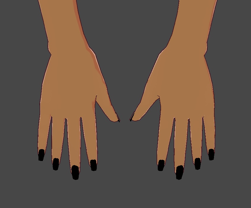 Vroid Square Nails Multiple Colors