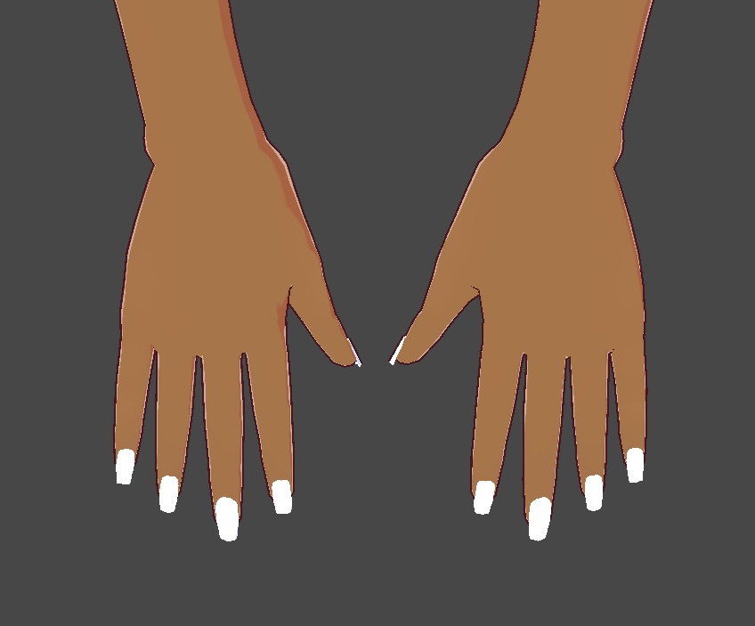 Vroid Square Nails Multiple Colors