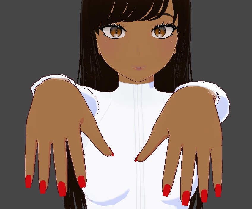 Vroid Square Nails Multiple Colors