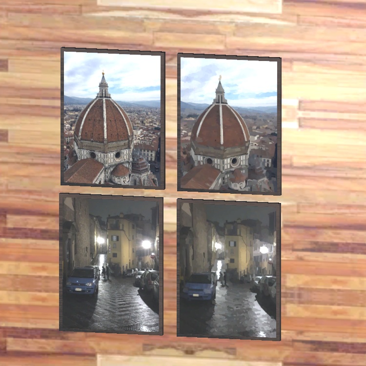 フィレンツェの風景写真 / 水彩画風加工写真（Unityパッケージ / 3Dモデル）