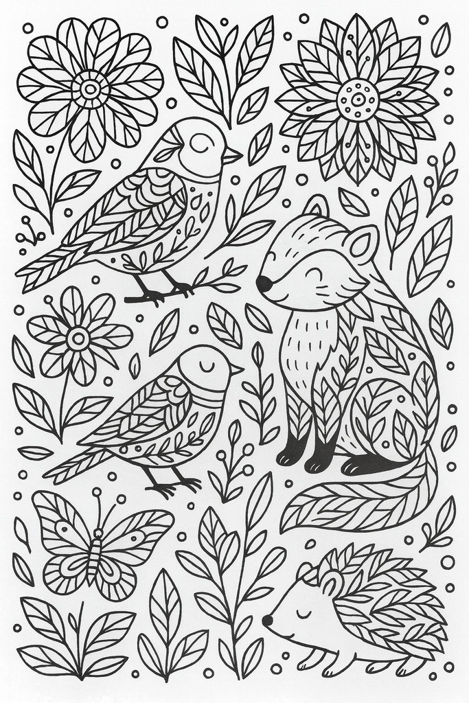 大人も子どもも楽しめる やさしい塗り絵(A5・PDF)Vol.1