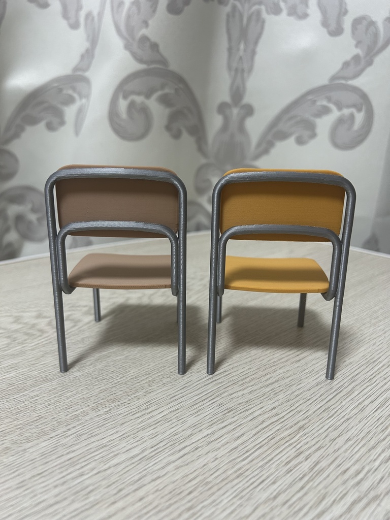 【非公式】ミニチュア学校イス机セット(にじぱぺサイズ)  【unofficial】Miniature Japanese school chair desk set (Niji puppet size)