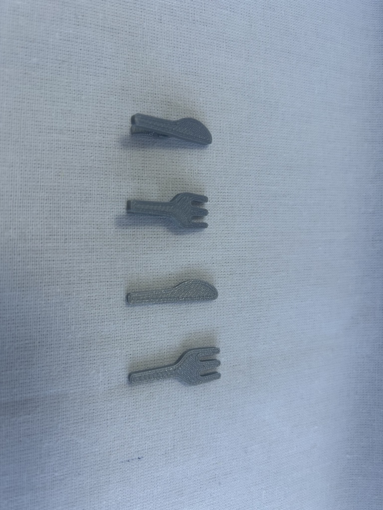 ミニナイフ&フォーク(クリップ付き) miniature knife & fork (with clip)