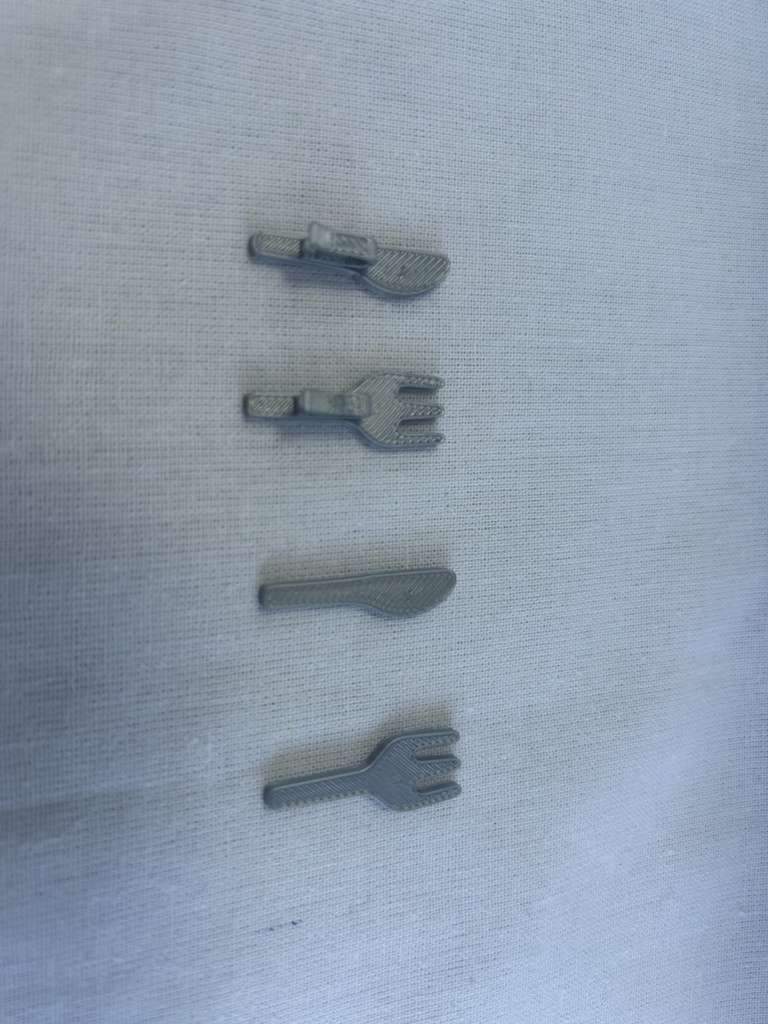 ミニナイフ&フォーク(クリップ付き) miniature knife & fork (with clip)