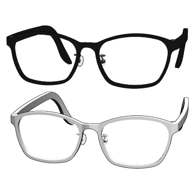 ウェリントンフルリムセルフレーム眼鏡#01 FBX Glasses