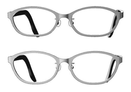 オーバルセルフレーム眼鏡1セット