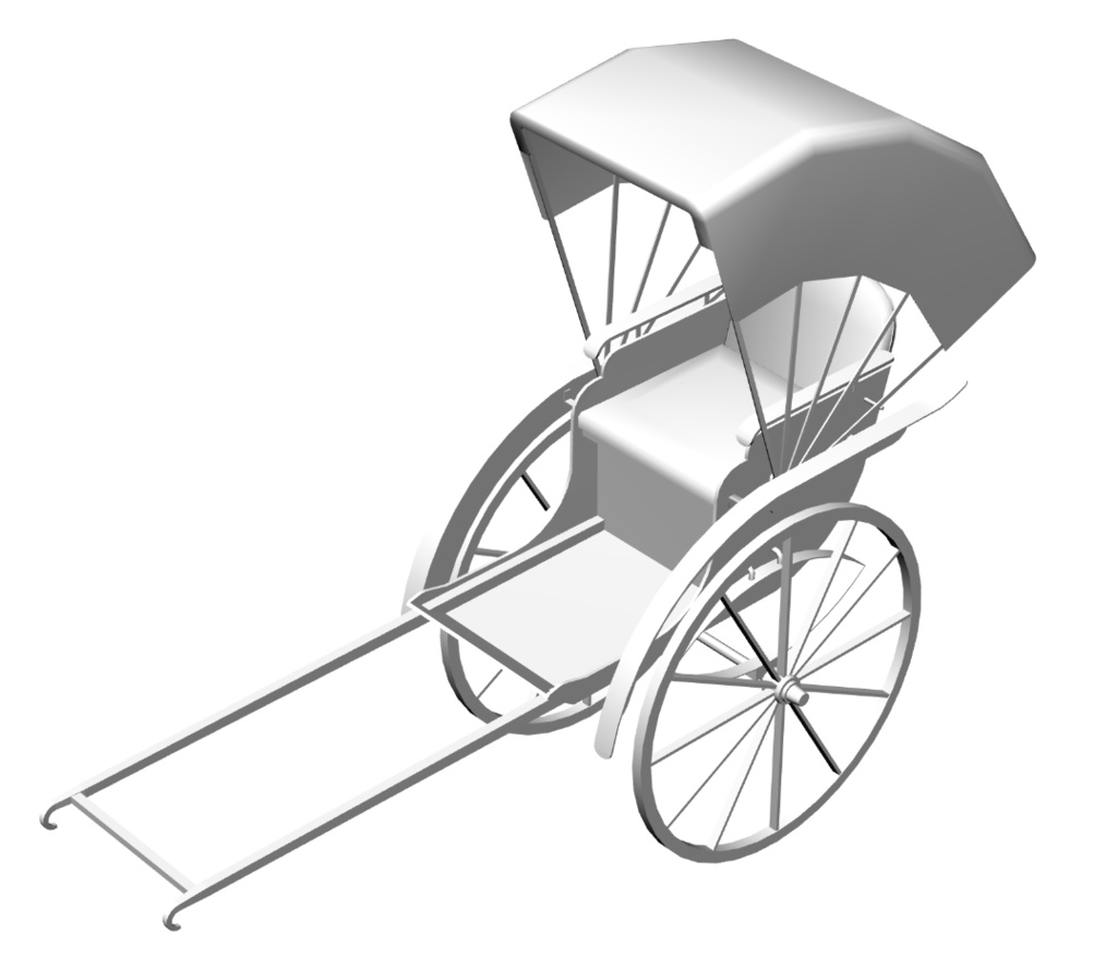 人力車_rickshaw#01セット FBX VRC