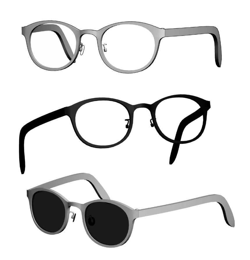 ボストンセルフレーム眼鏡1セット