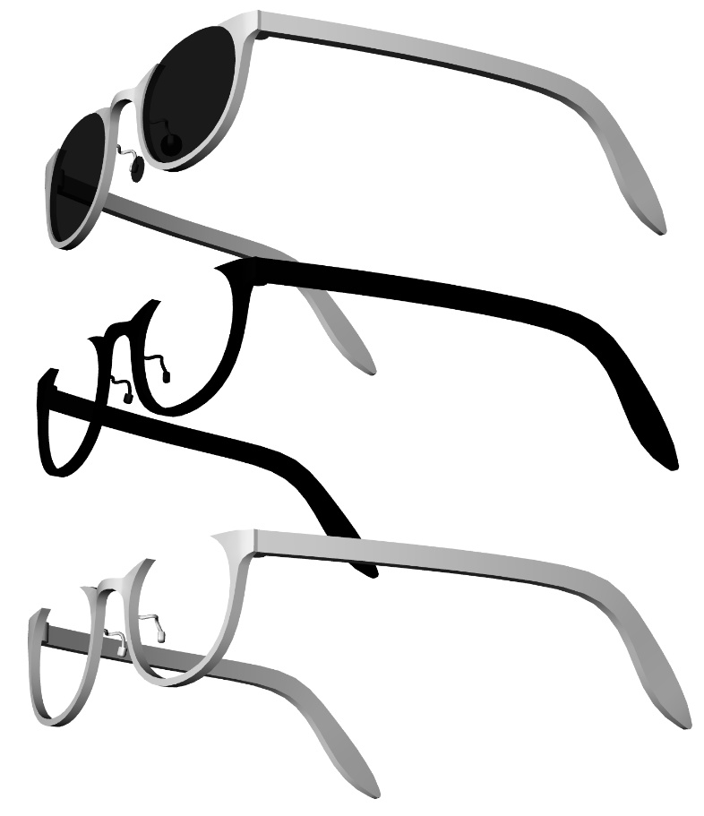 ボストンセルフレーム眼鏡1セット