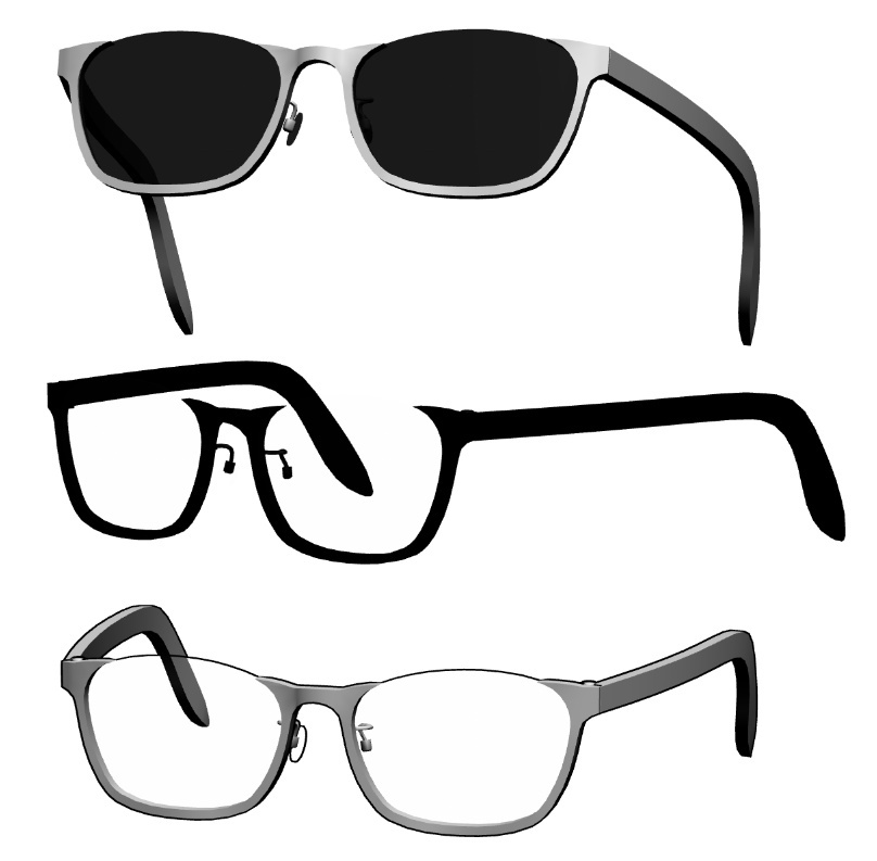 ウェリントンセルフレーム眼鏡1セット