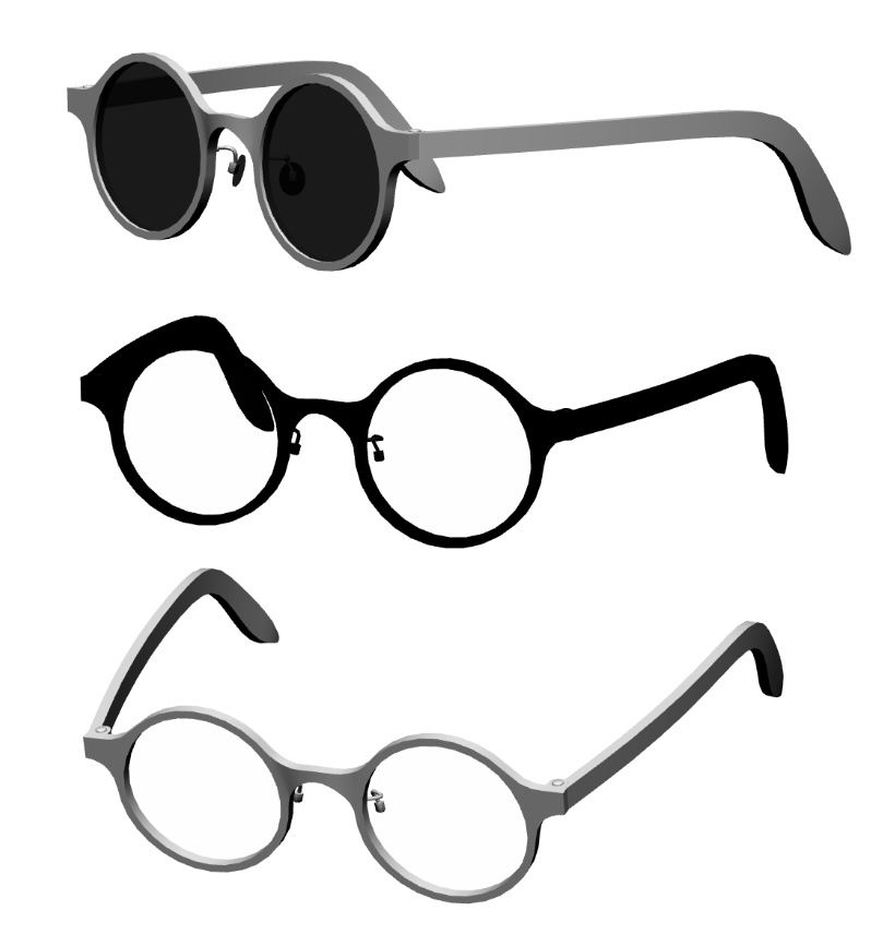 ラウンドセルフレーム眼鏡1