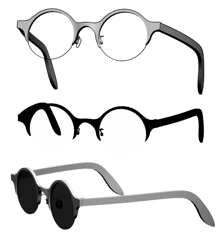 ラウンドセルフレーム眼鏡1