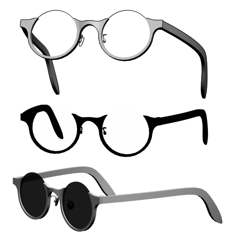 ラウンドセルフレーム眼鏡1