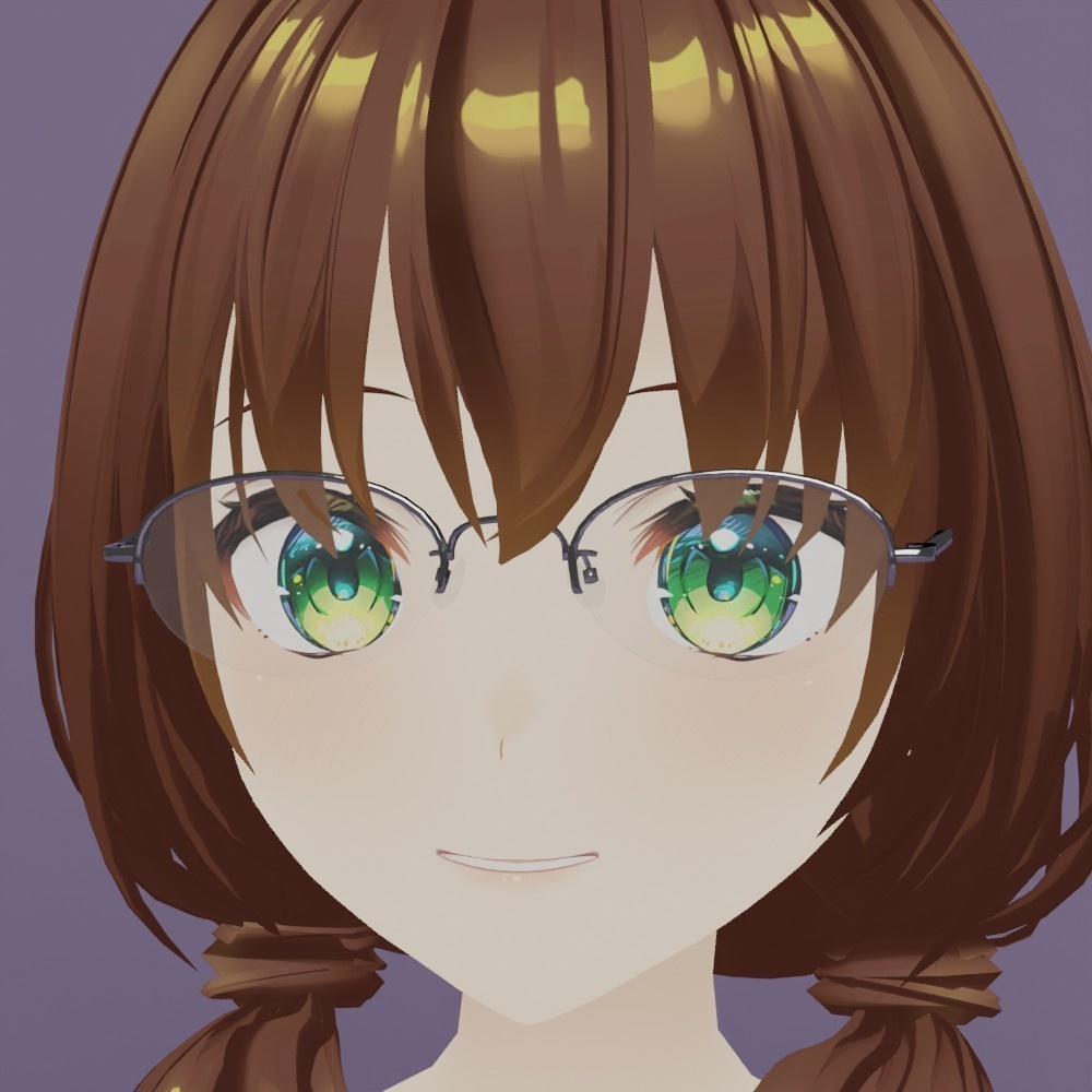 オーバルナイロールメタルフレーム眼鏡1 FBX