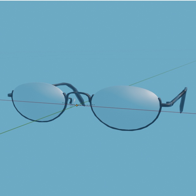 オーバルアンダーリムメタルフレーム眼鏡#01 FBX Glasses