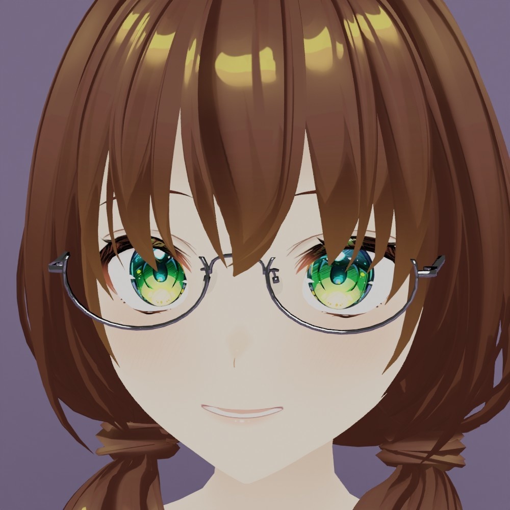 オーバルメタルフレーム眼鏡#01セット FBX