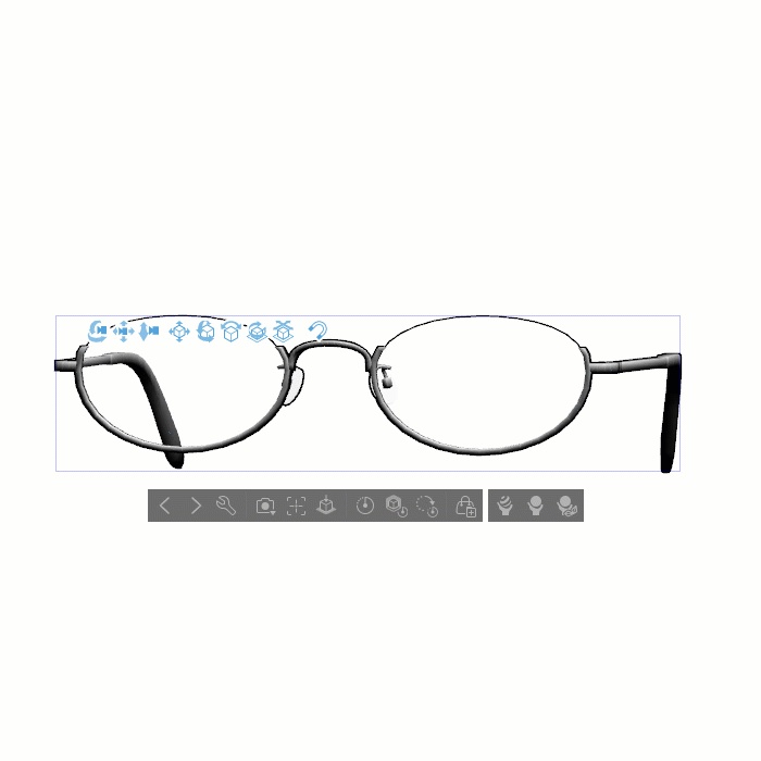 オーバルメタルフレーム眼鏡#01セット FBX
