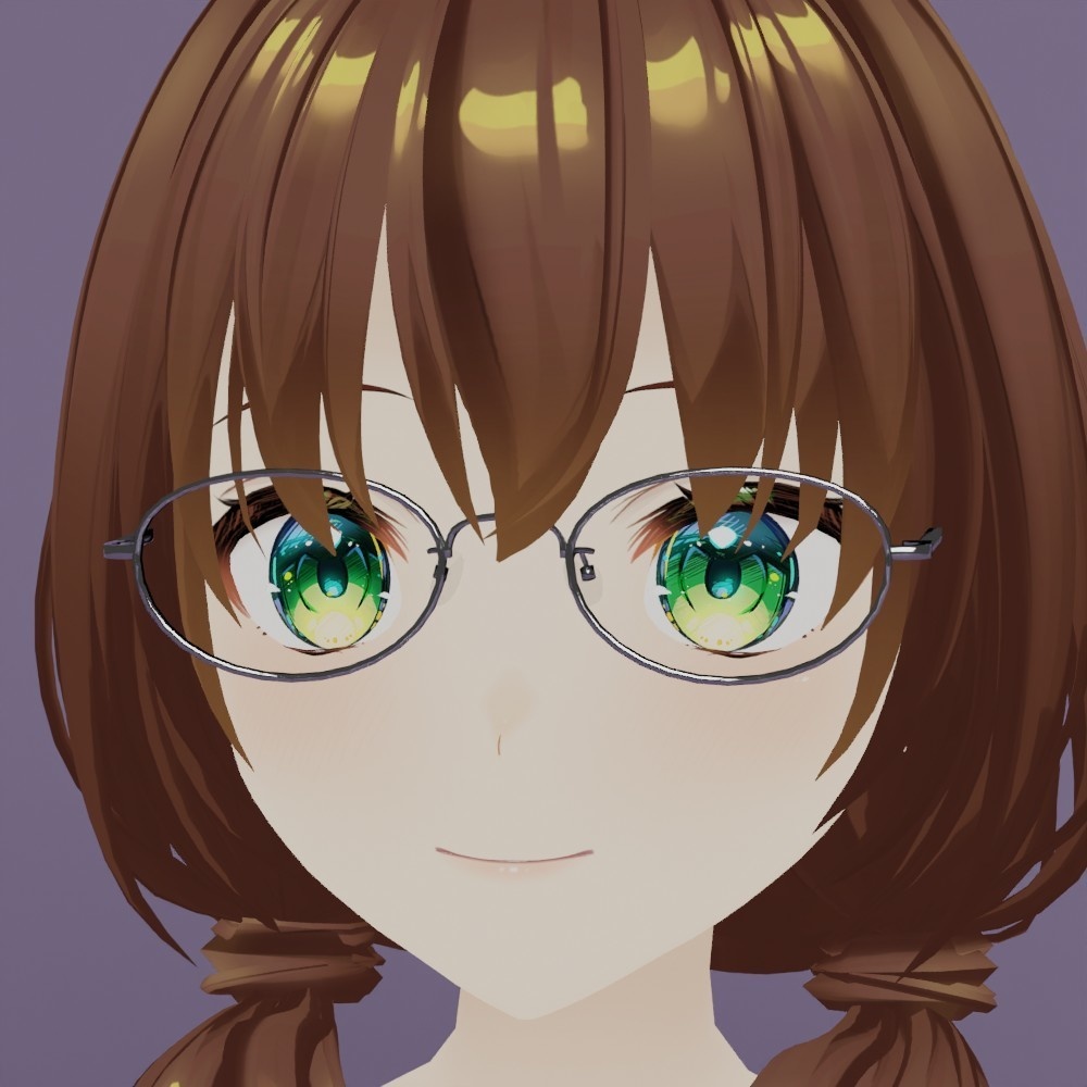 オーバルメタルフレーム眼鏡#01セット FBX