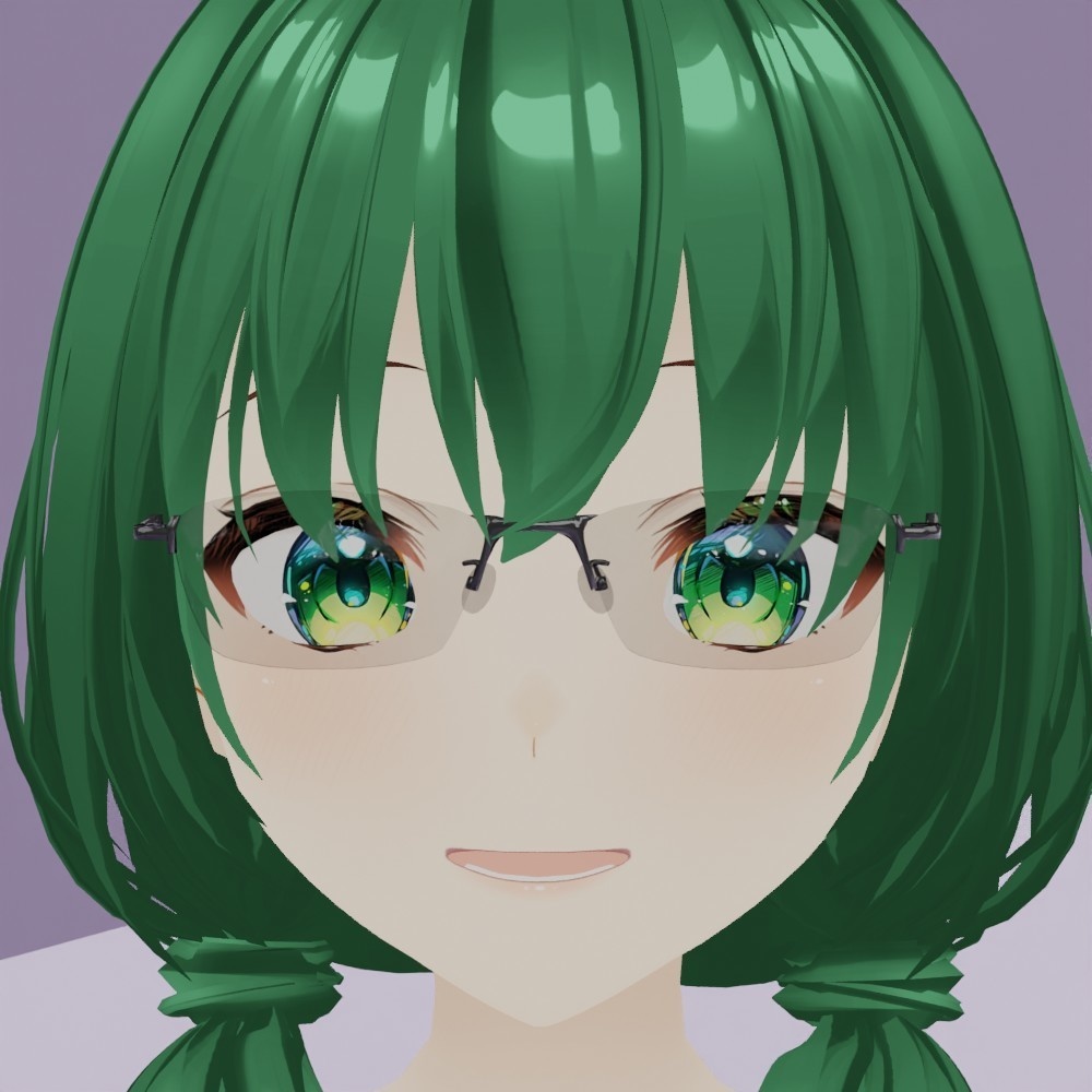 スクウェアリムレスメタルフレーム眼鏡#1 FBX