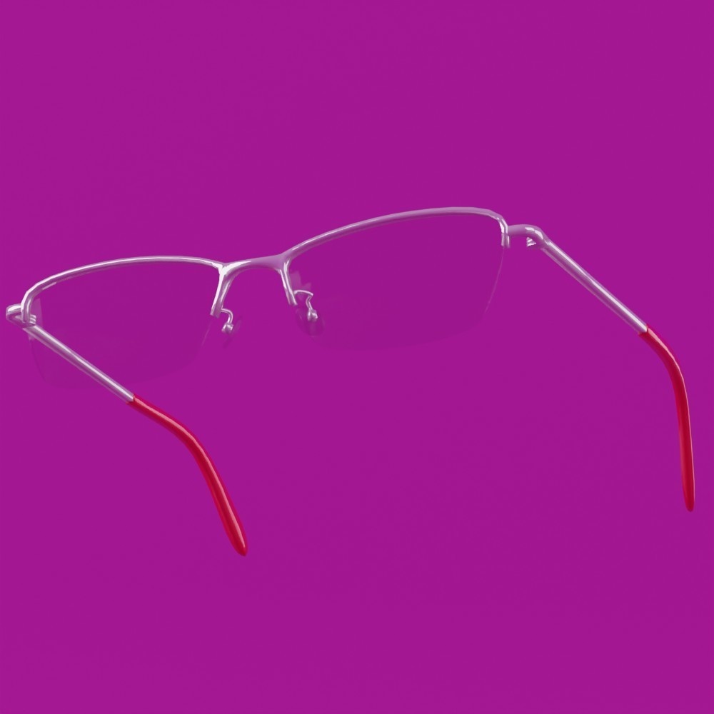 スクウェアメタルフレーム眼鏡#1セット FBX VRoid