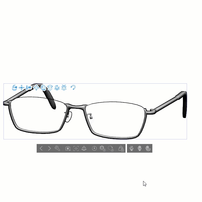 スクウェアメタルフレーム眼鏡#1セット FBX VRoid