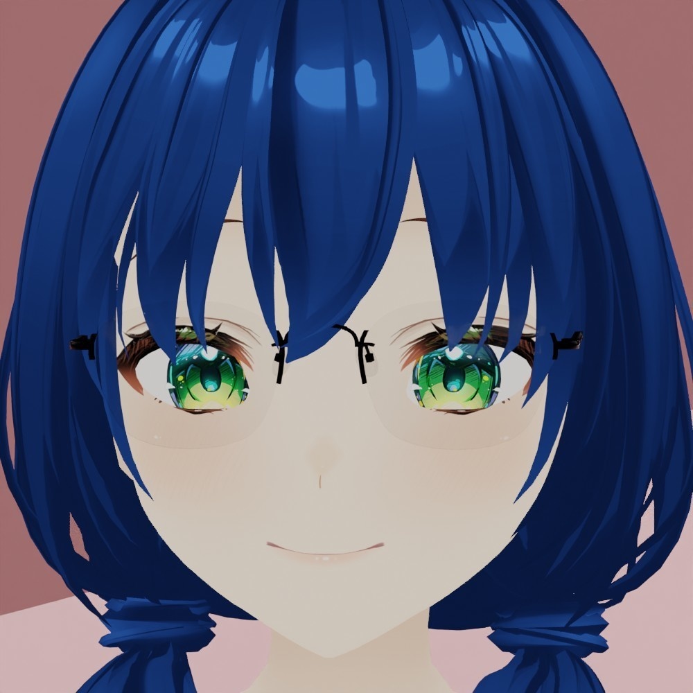 ウェリントンメタルフレーム眼鏡1セット FBX VRoid