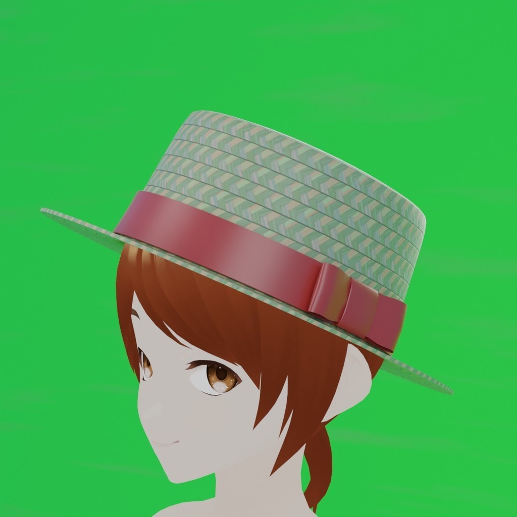 VRC カンカン帽1 straw hat fbx xwear