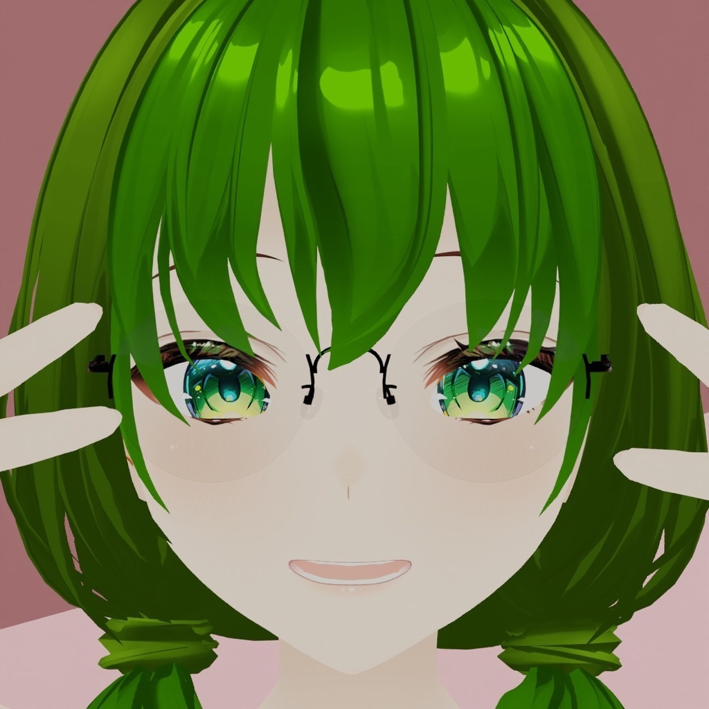 ラウンドメタルフレーム眼鏡#1 FBX VRoid