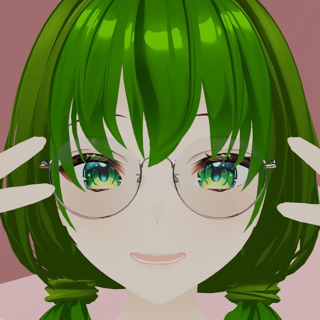 ラウンドメタルフレーム眼鏡#1 FBX VRoid