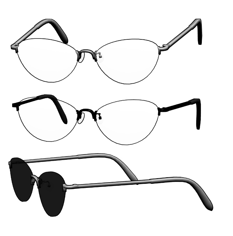 フォックスリムレスメタルフレーム眼鏡#1 FBX