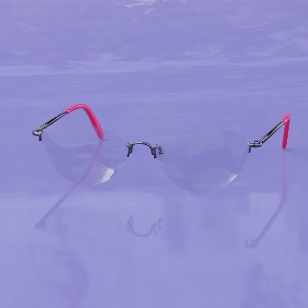 フォックスリムレスメタルフレーム眼鏡#1 FBX