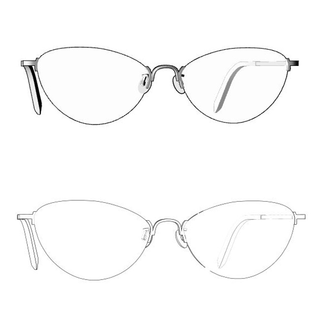 フォックスメタルフレーム眼鏡 01セット Fbx Glasses Agの3d素材屋 Booth