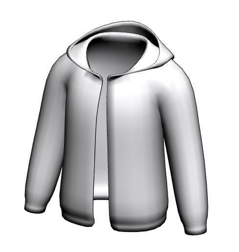 ジップアップパーカー#1 Zip-up hoodie fbx