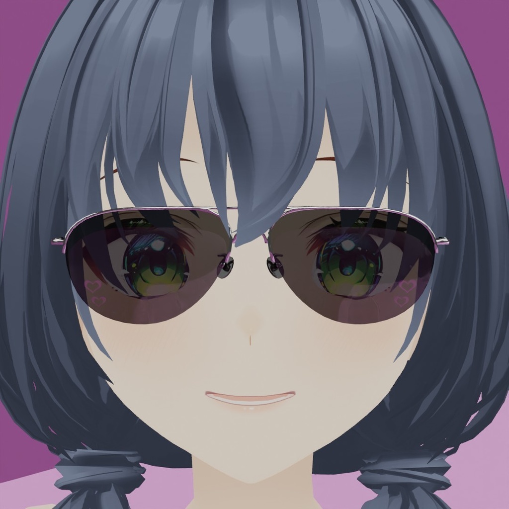 ティアドロップフレーム眼鏡1 FBX Vroid