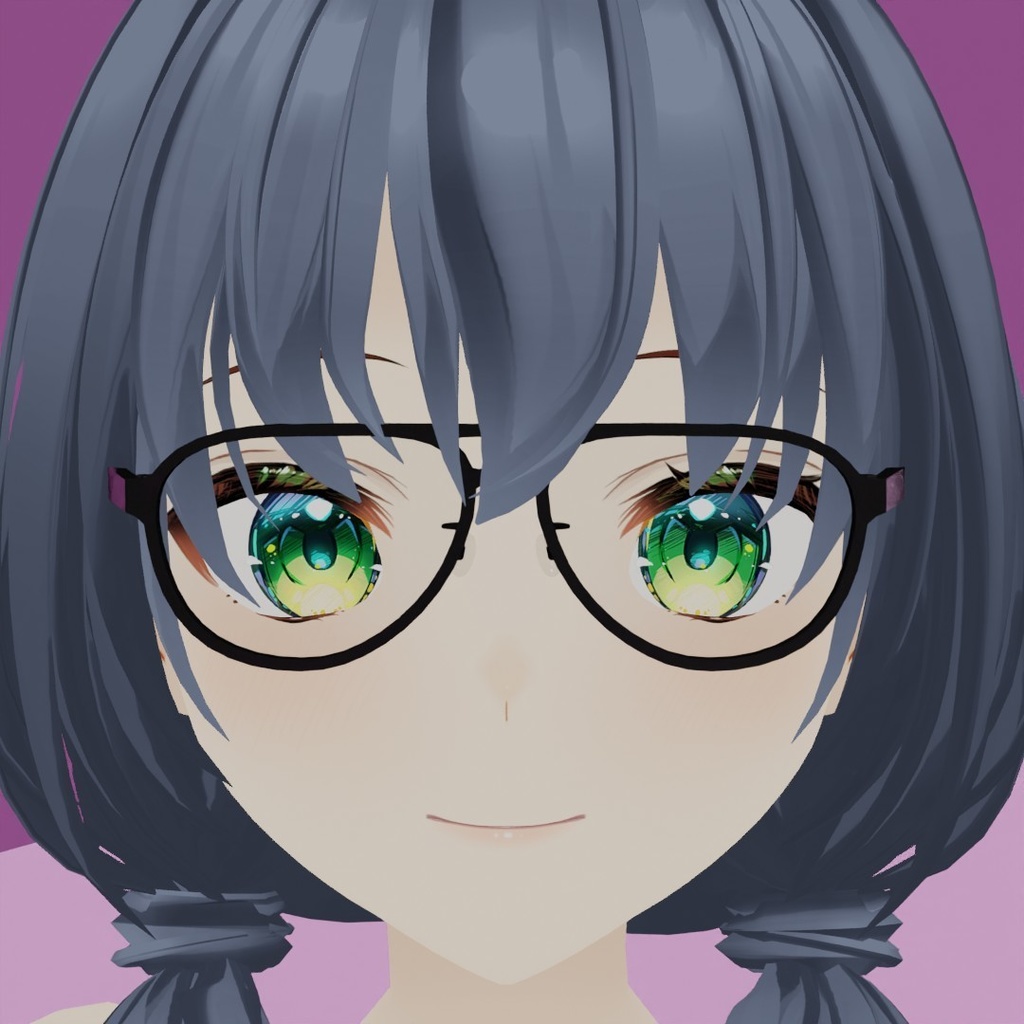 ティアドロップフレーム眼鏡1 FBX Vroid