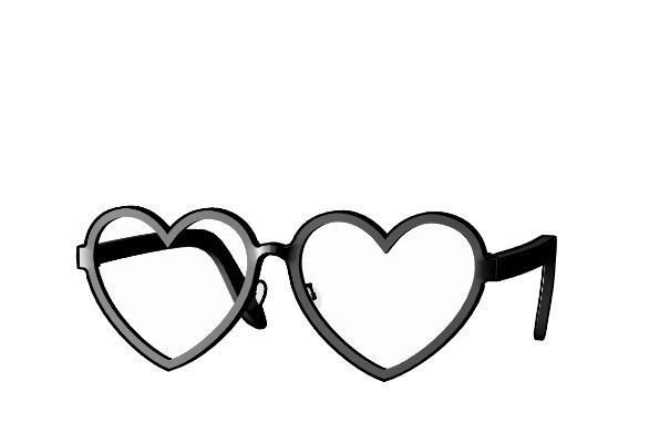 ハート型眼鏡#1 FBX Glasses