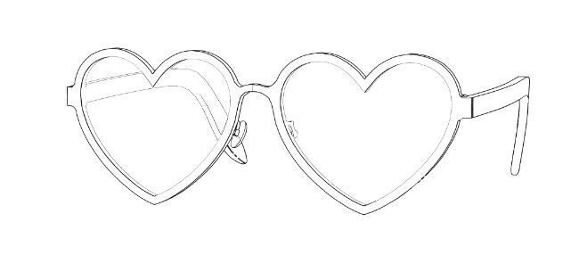 ハート型眼鏡#1 FBX Glasses