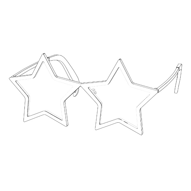 星型眼鏡#1 FBX Glasses