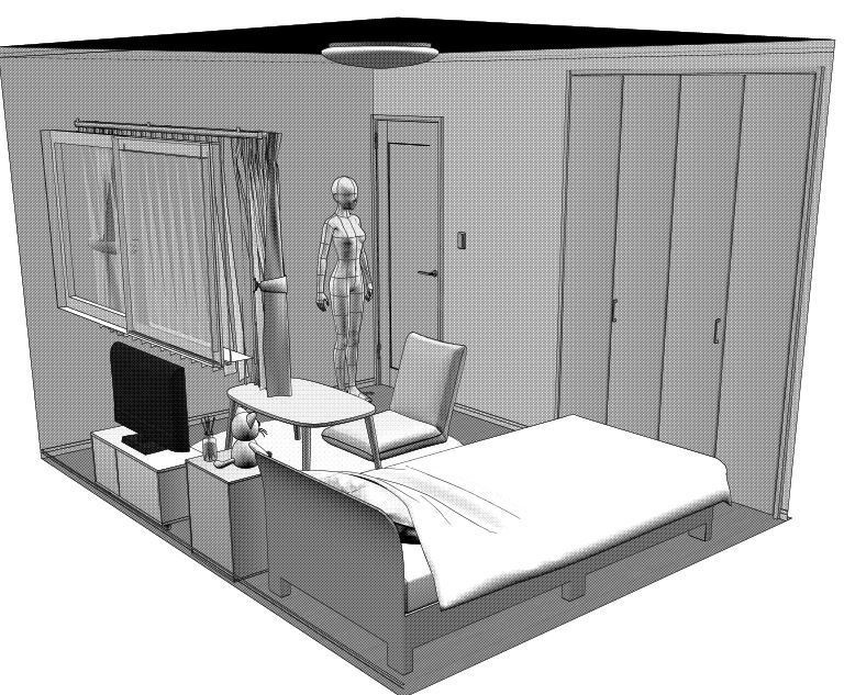 女子大学生の部屋 6畳#1