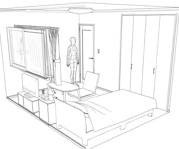 女子大学生の部屋 6畳#1