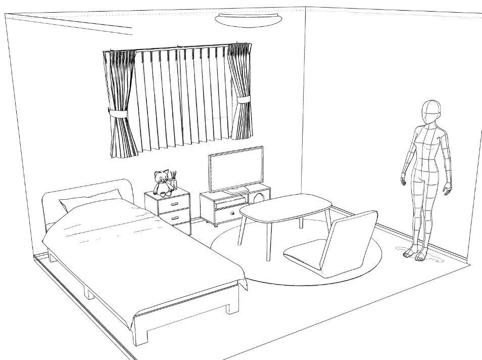 女子大学生の部屋 6畳#1